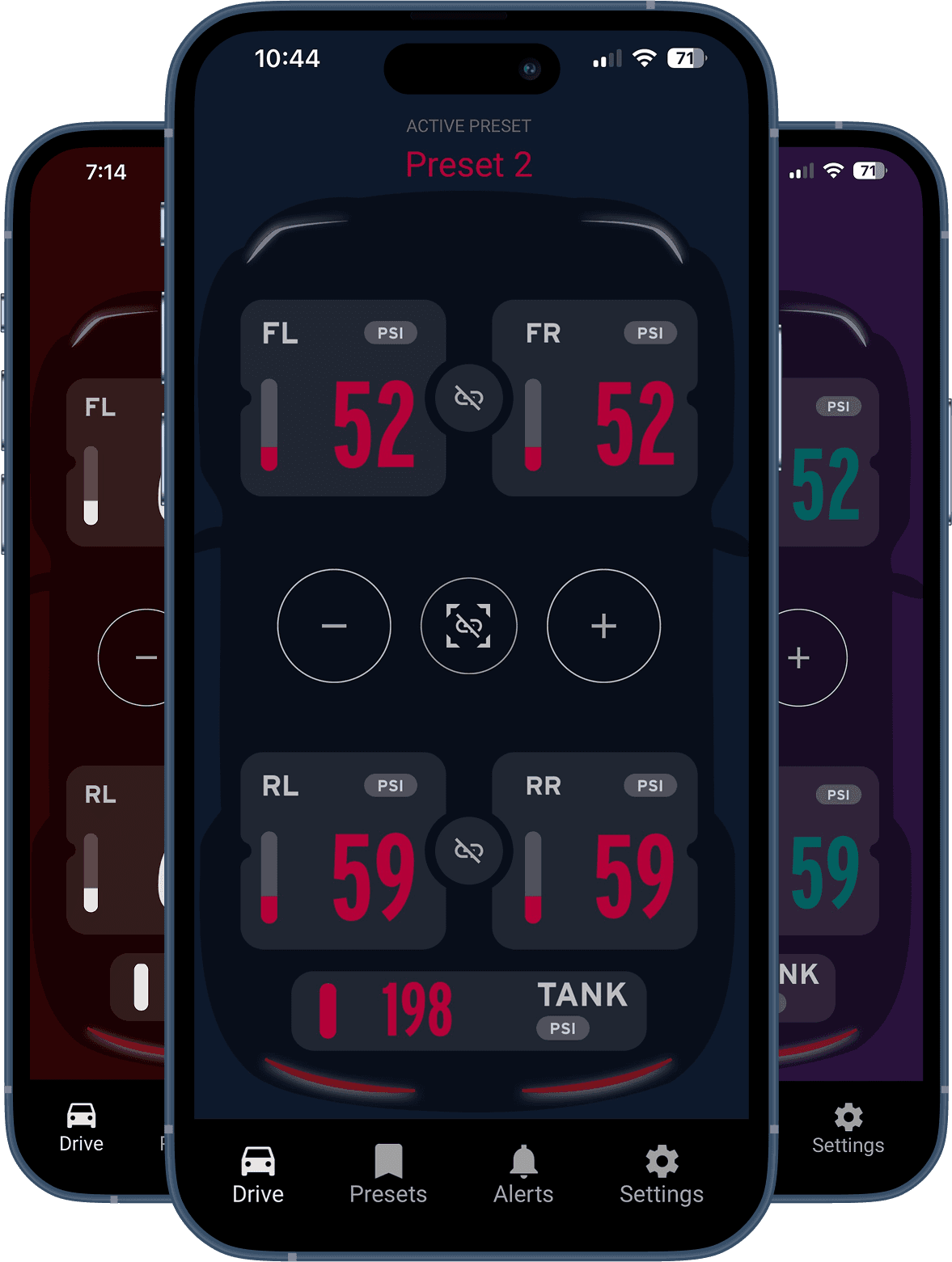 Phones showing the ALP4 UI